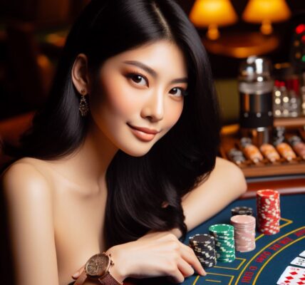 Blackjack table with cards and chips, showcasing strategies to improve odds in the game