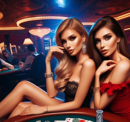 Casino Royale with people enjoying games and celebrating wins.