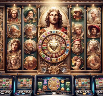 Image of the Da Vinci Diamonds slot machine featuring Renaissance-inspired symbols and a luxurious design.